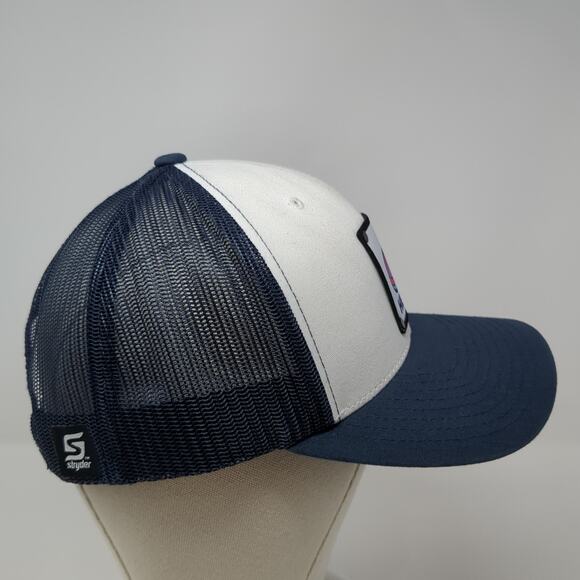 Heat Snapback Trucker Hat Blue One Size Adjustable 6 Panel The Classics Yupoong - Picture 5 of 9